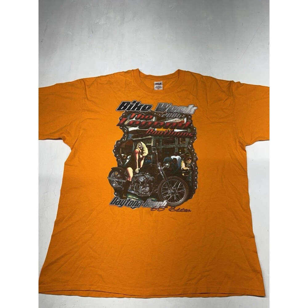 Vintage Y2K Daytona Beach Bike Week T-Shirt 2006 Girl Motorcycle Biker Mens XL
